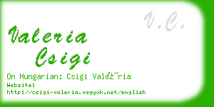 valeria csigi business card